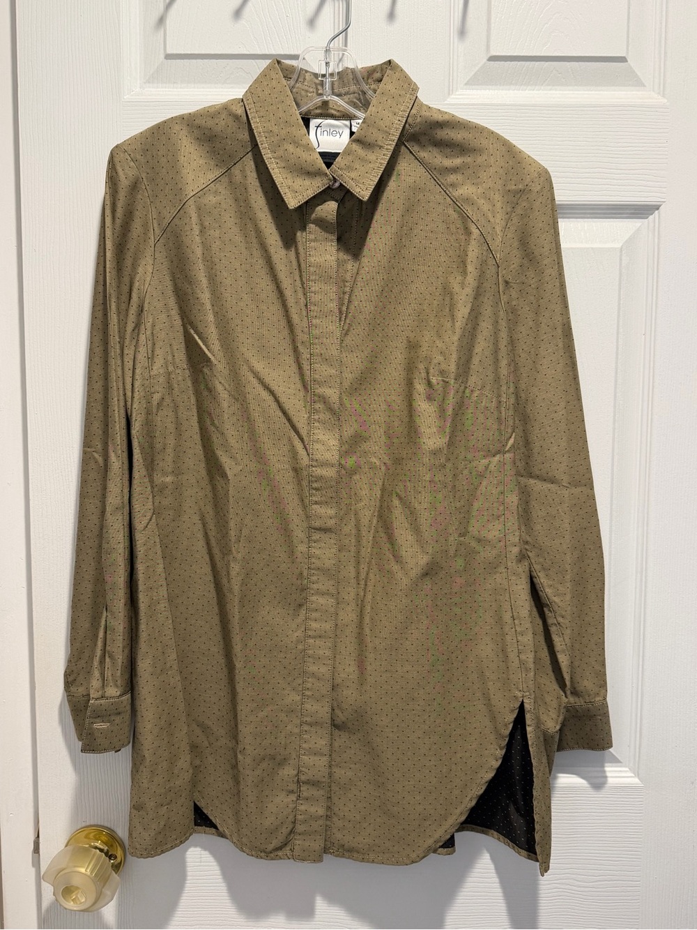 Finley Black Polka Dot Button Up Blouse